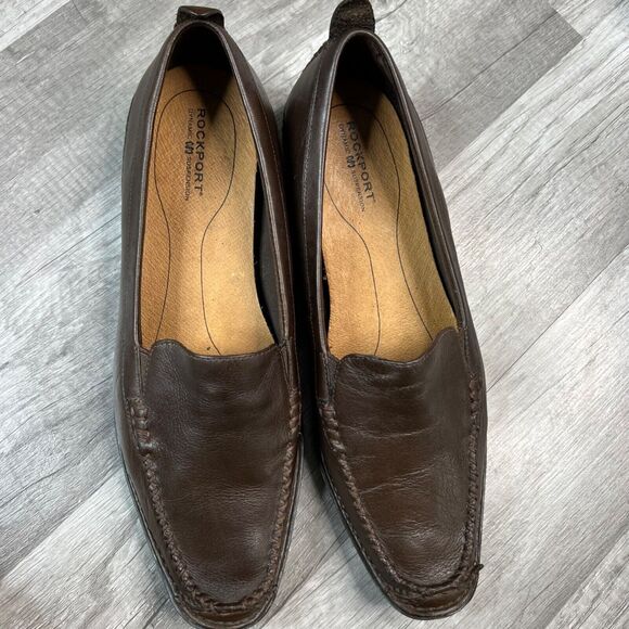 Leather Brown Rockport Vintage Style Loafers Size 7 - Picture 5 of 7